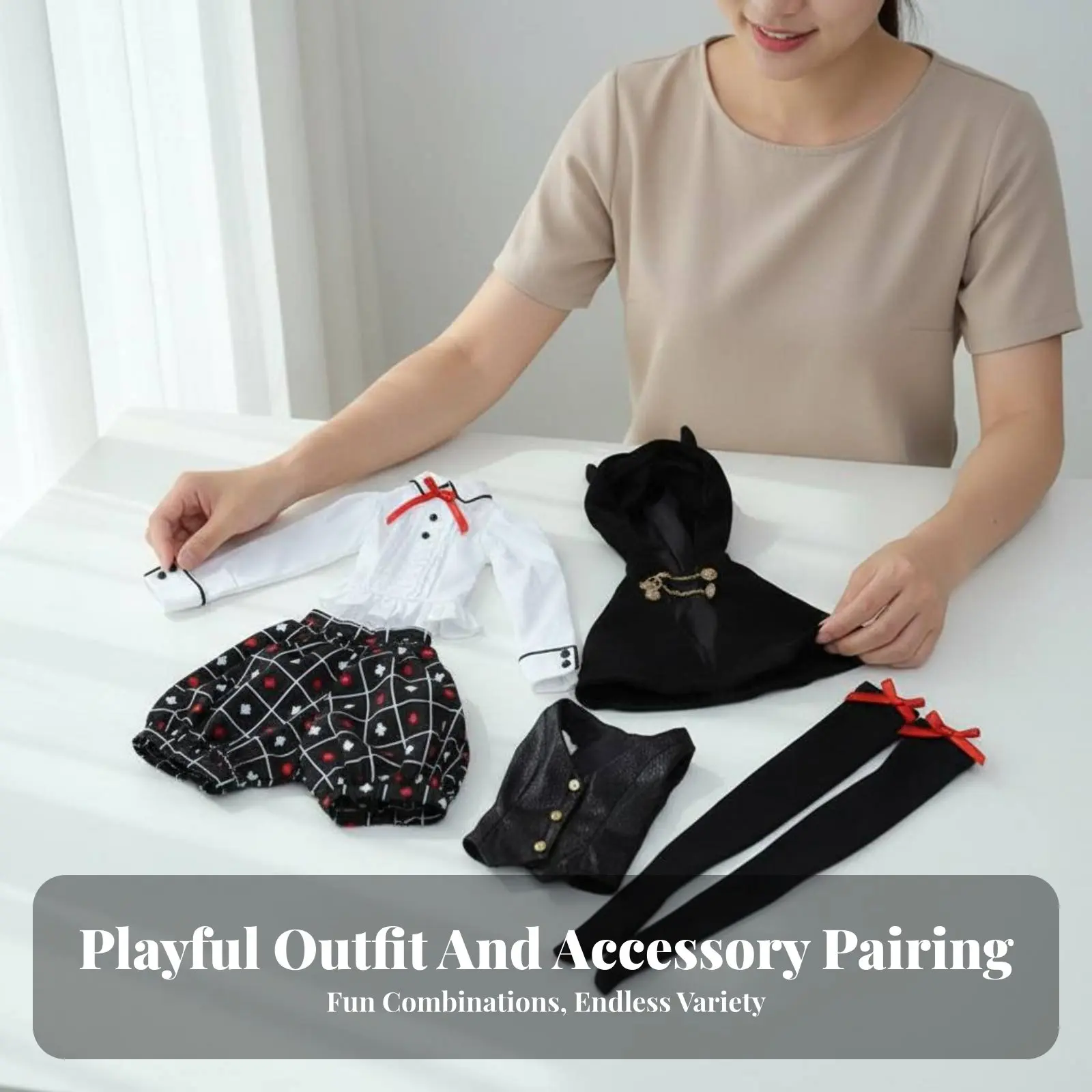 

1/3 Doll Clothes Set Doll Apparel Fashionable Toy Accessory for Girls, Kids, Decoration