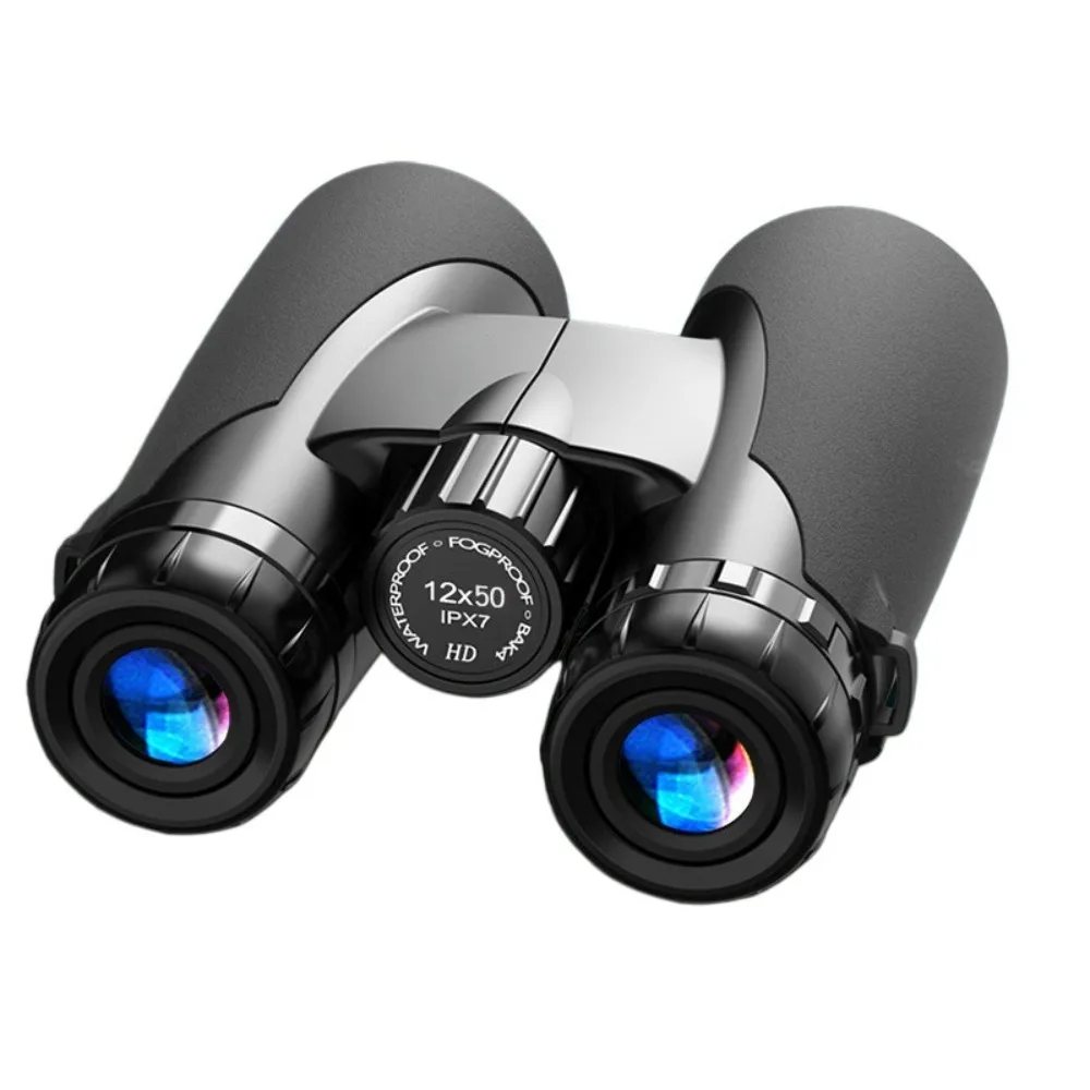 12x50 Binoculars High Magnification BAK4 12X HD Zoom Binoculars Portable Professional Powerful Folding Telescope Concert