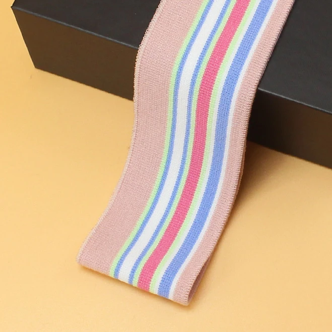 Rib Combed Rainbow Cuff Fabric By Half Yards Striped Stretch For Sewing Base Shirt Knitting Neckline 5x85CM/PCS