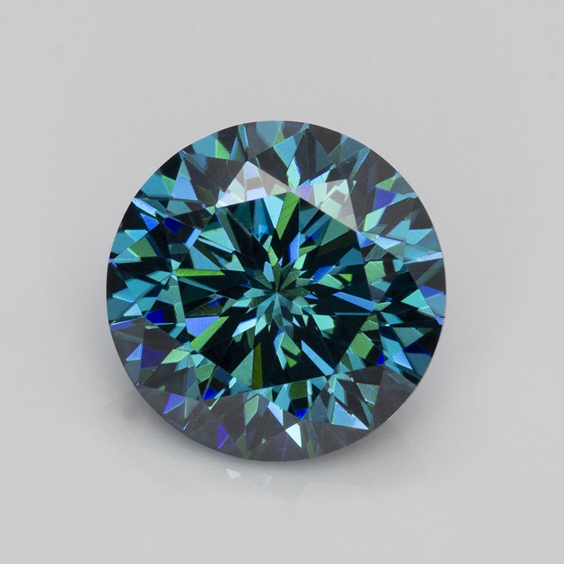 Sapphire Blue Moissanite Stone Plum Blossom Cut 0.5-3.0ct VVS1 Pass Diamond Tester with GRA Certificate