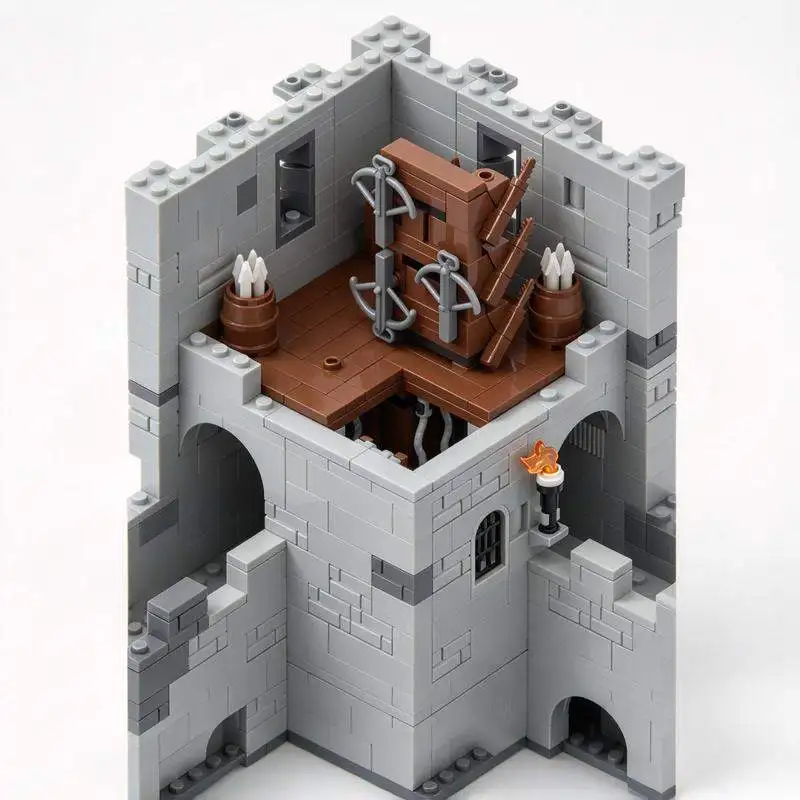 12321PCS Highstone Medieval Fortress Castle Model Building Blocks Modular Architecture DIY Assembly Toy Educational Xmas Gift