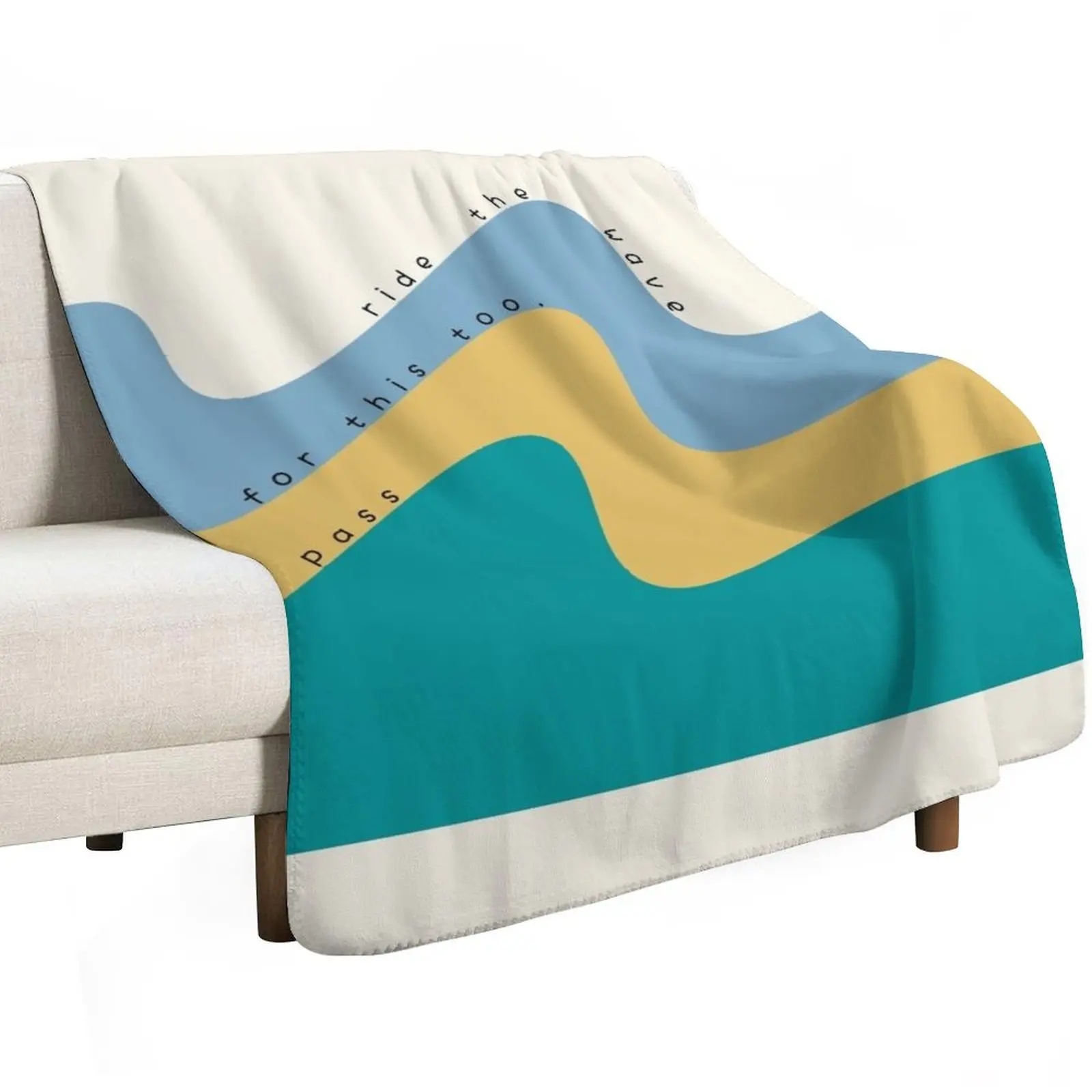 Urge Surfing Ride the Wave Coping Skill for Mental Health Counselor Throw Blanket Soft Shaggy Sleeping Bag Summer Blankets