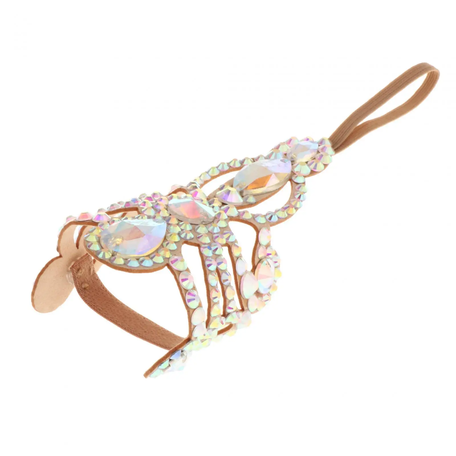 Belly Dance Bracelet Sparkling Womens Leather Wristlet Jewelry Wide Bangle for Stage Performance Halloween Banquet Prom Party