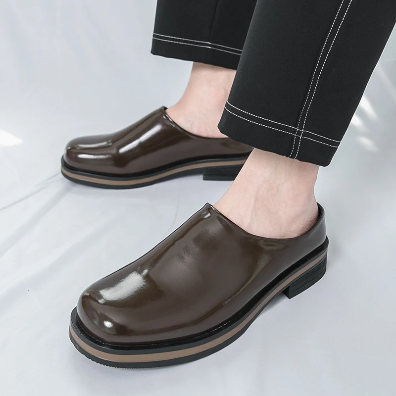2026 Men's Casual Shoes Leather Oxford Shoes Extra Depth Design Non-Slip Sole Removable Insole for Wide Toes Zapatillas Hombre