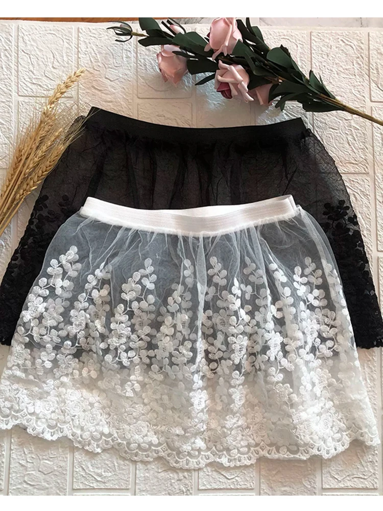 

Осенне-зимняя кружевная юбка-свитшот с капюшоном для женщин, с вставкой, средней посадки, А-силуэт, короткая юбка в корейском стиле