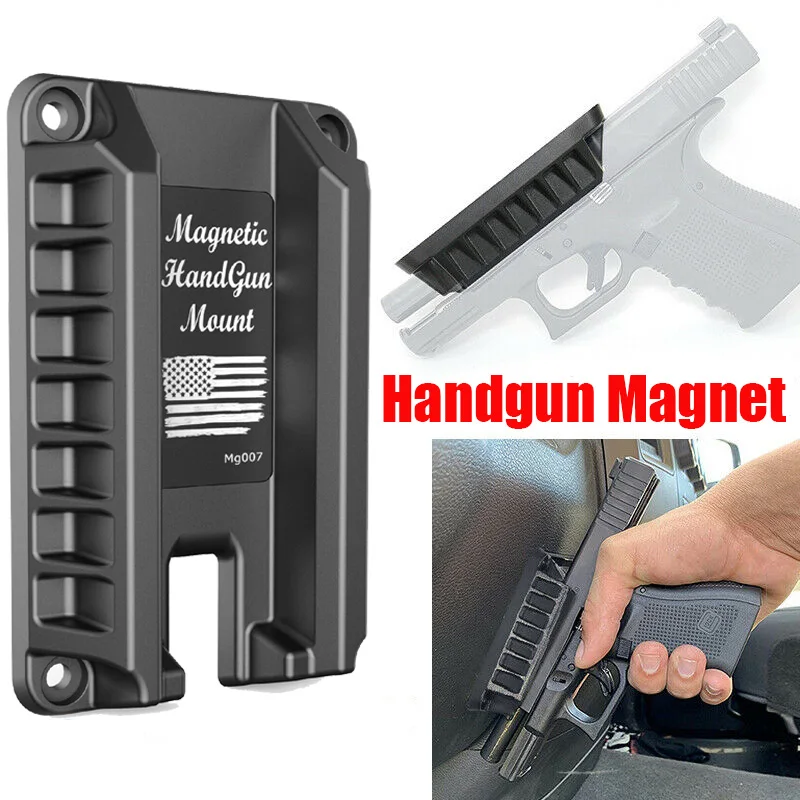 

MAGORUI Gun Magnet Mount Gun Holder for Family/Market/Car/Defened Fits Glock Series Springfield S&W M&P Ruger Taurus HK Kahr Sig