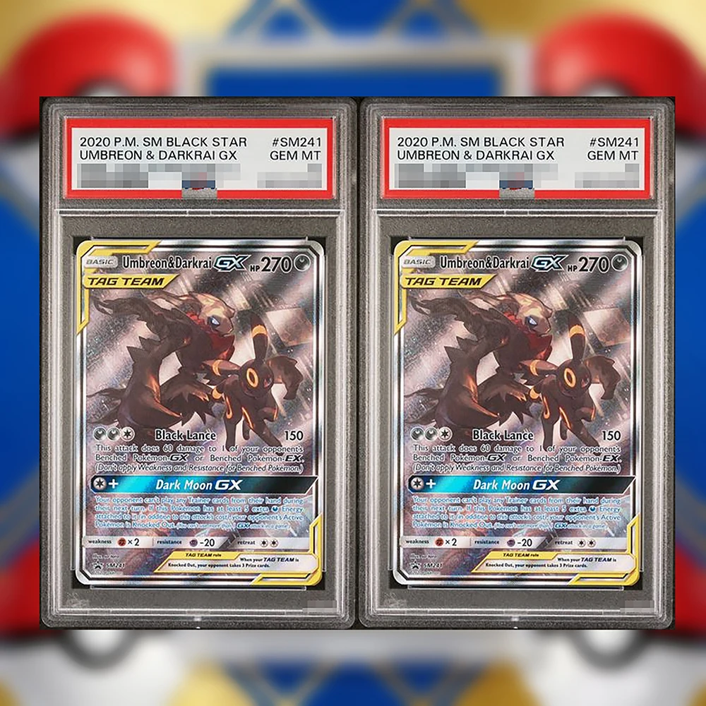 

2020 Umbreon and Darkrai GX Tag Team SM241 9 MINT Diy Proxy PTCG Collection Card Self Made Card Gifts