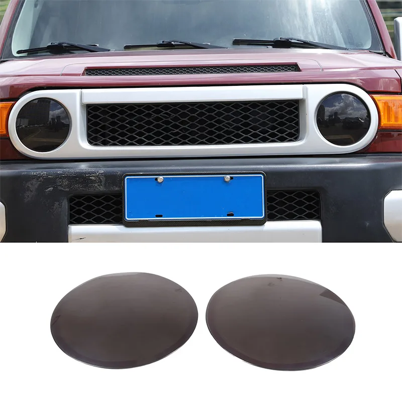 

Для Toyota FJ Cruiser 2007-2021 ABS Прозрачный черный Автомобильный абажур защитный чехол для передней фары автомобильные аксессуары