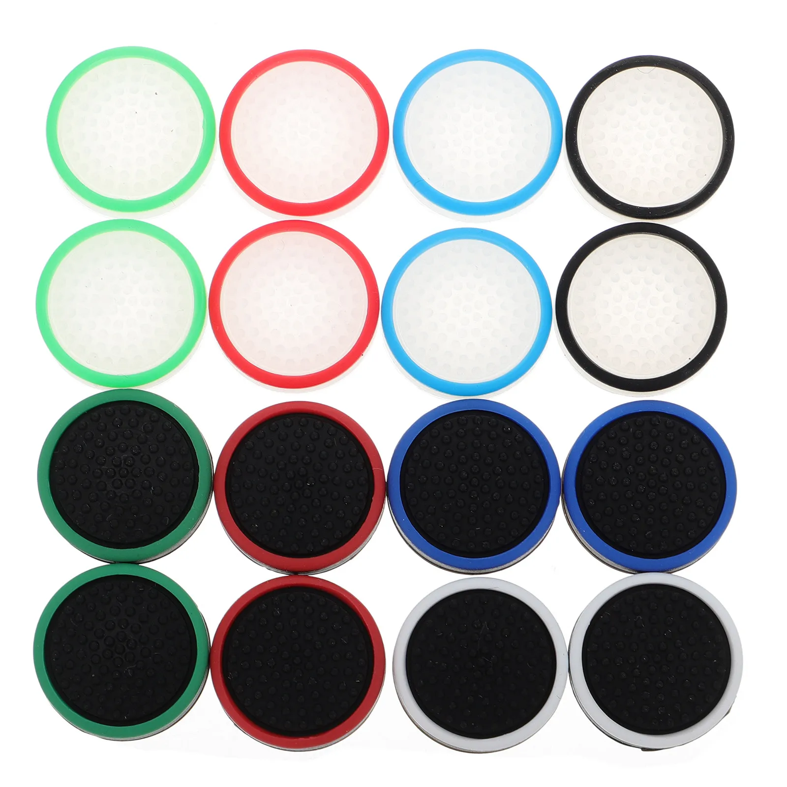 16Pcs Glow-in-the-Dark Silicone Joystick Caps – Non-Slip, Durable Thumb Protectors for Precision Gaming Control