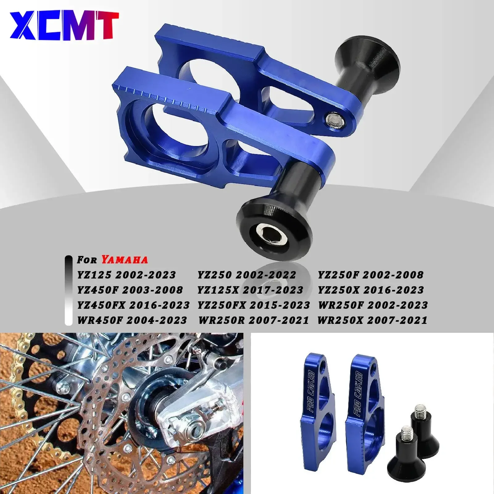 

Motorcycle CNC Rear Adjuster Block Chain For Yamaha YZ125 YZ250 YZ250F YZ450F YZ125X YZ250X YZ250FX YZ450FX WR250F WR450F YZ WR