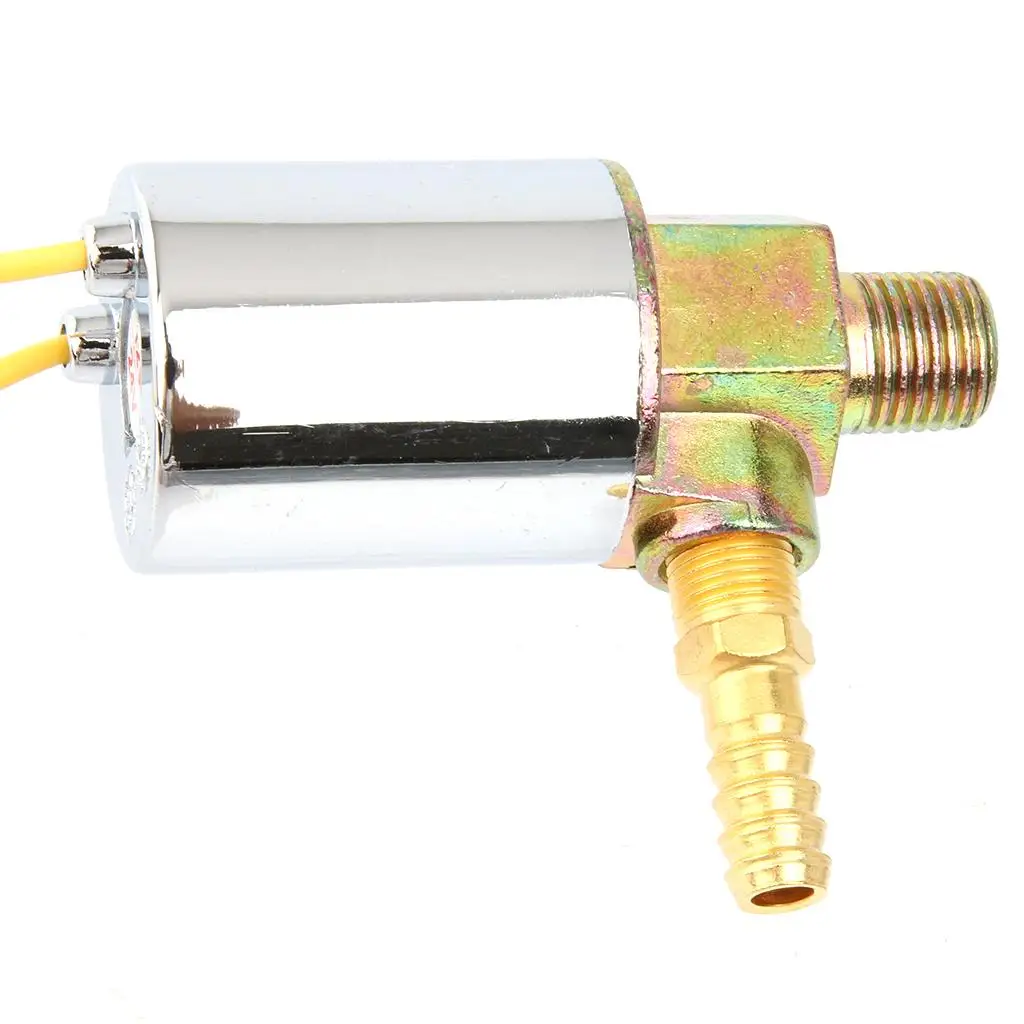 Magnetventil Electric Air Solenoid Valve 1/4 Inch Chrome Plated Metal 12V 24V High PSI Air Control Valve for Vehicle Air Suspension Pneumatik — Detail 3