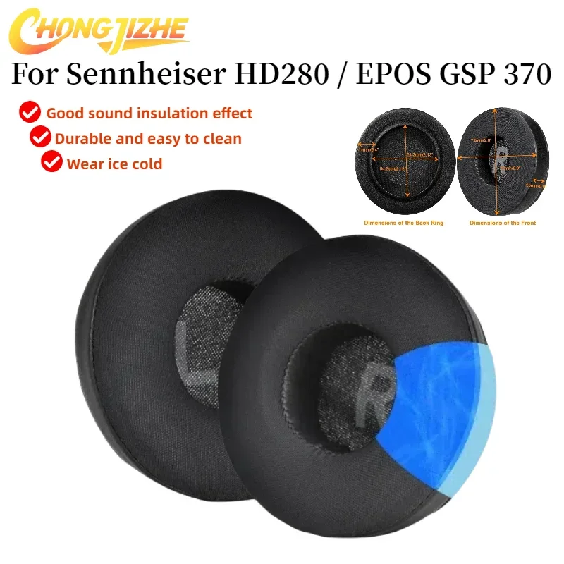 

CHONGJIZHE New Arrivals Replacement Ear Pads for Sennheiser HD280 / EPOS GSP 370 Headphones Cooling Gel Ear Cushions ，