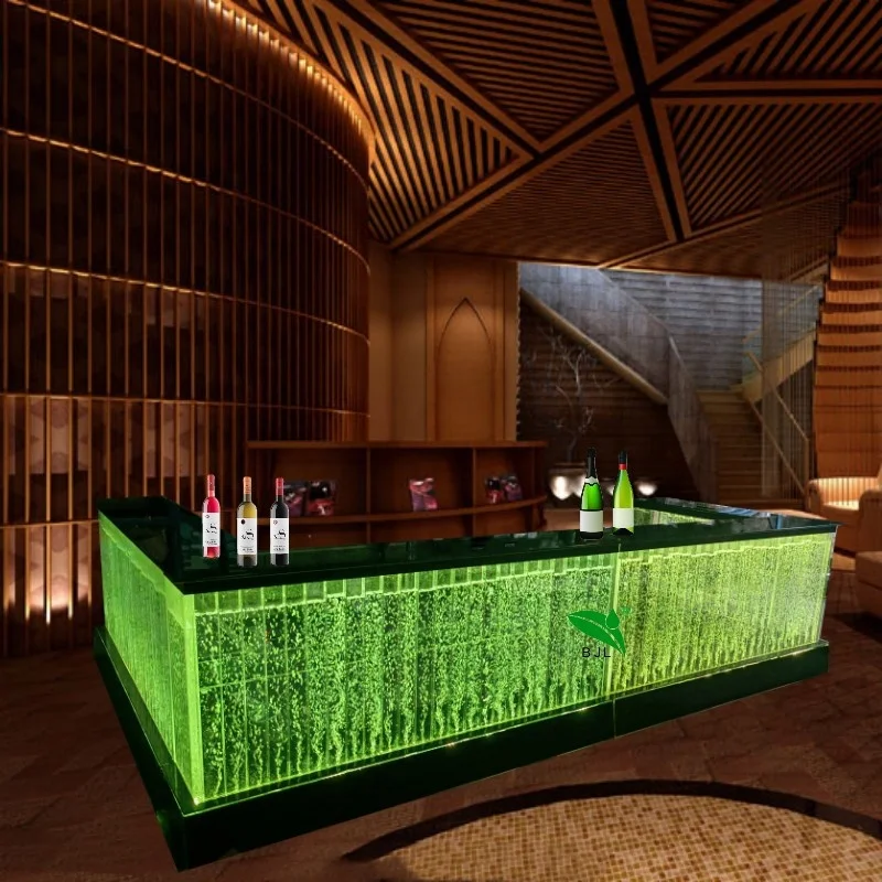 Meuble de Bar Moderne Personnalisé, de Luxe, à Bulles Colorées, avec Éclairage LED, pour Comptoir Mural