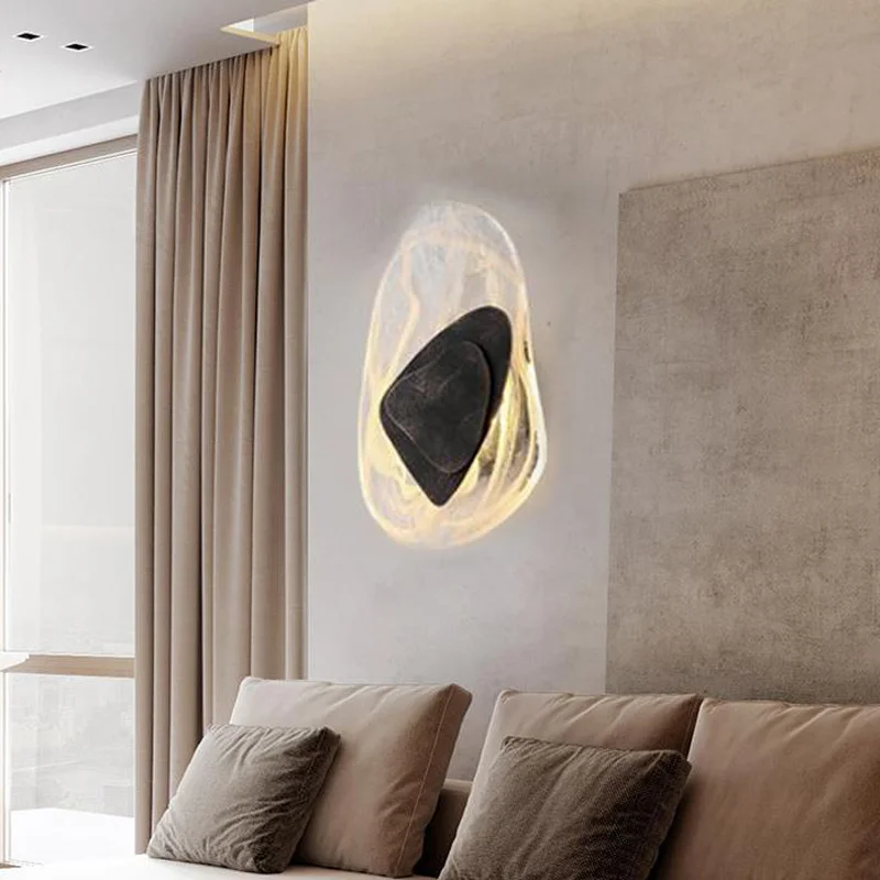 

DINDALLED Modern Crystal LED Wall Light Dimmable Bedside Lamp for Bedroom, Living Room, Hallway Decoration