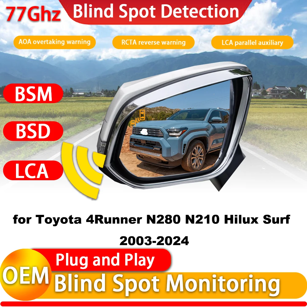 for Toyota 4Runner N280 N210 Hilux Surf 2003-2024 OEM Blind Spot Monitor Detection Rear Cross Traffic Alert BSM RCTA BSD System