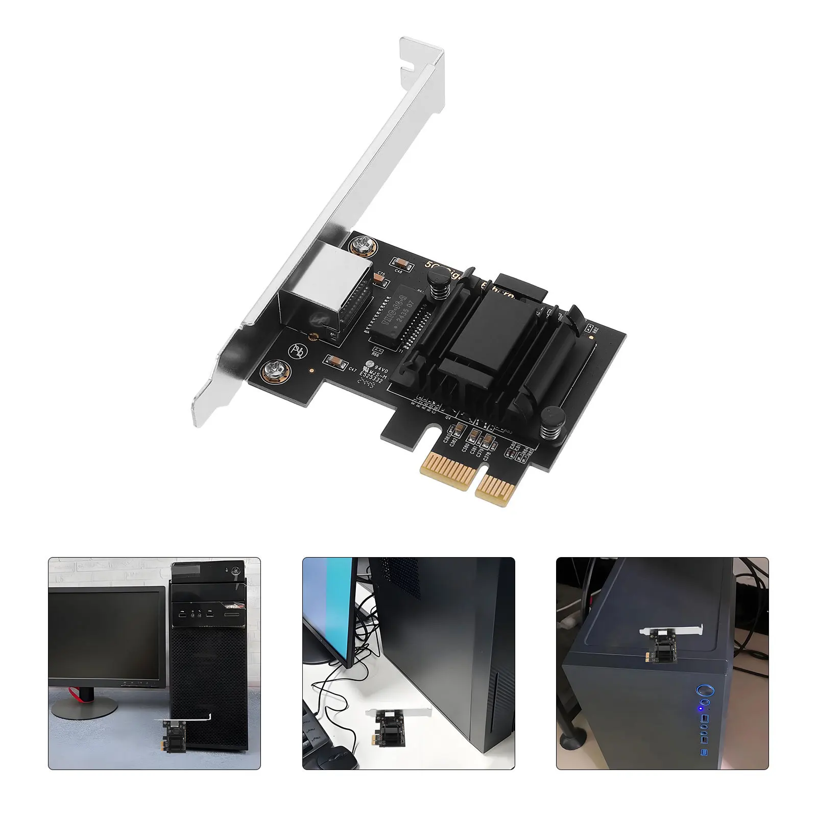 

Гигабитная Ethernet-карта 5G, интерфейс Pciex1, чип Rt8126, бесступенчатый сетевой адаптер для офиса, домашнего использования, бесчернильная сетевая карта