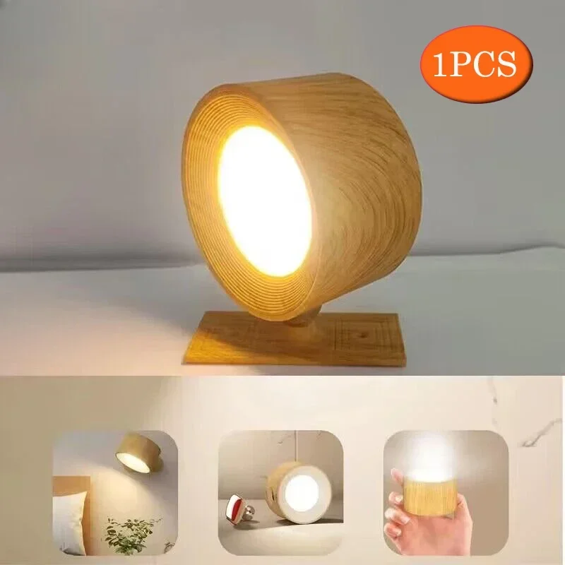 USB Rechargeable LED Wall Light Touch & Remote Control Cordless Wall Mounted Sconce Lights for Bedroom Reading Lamp