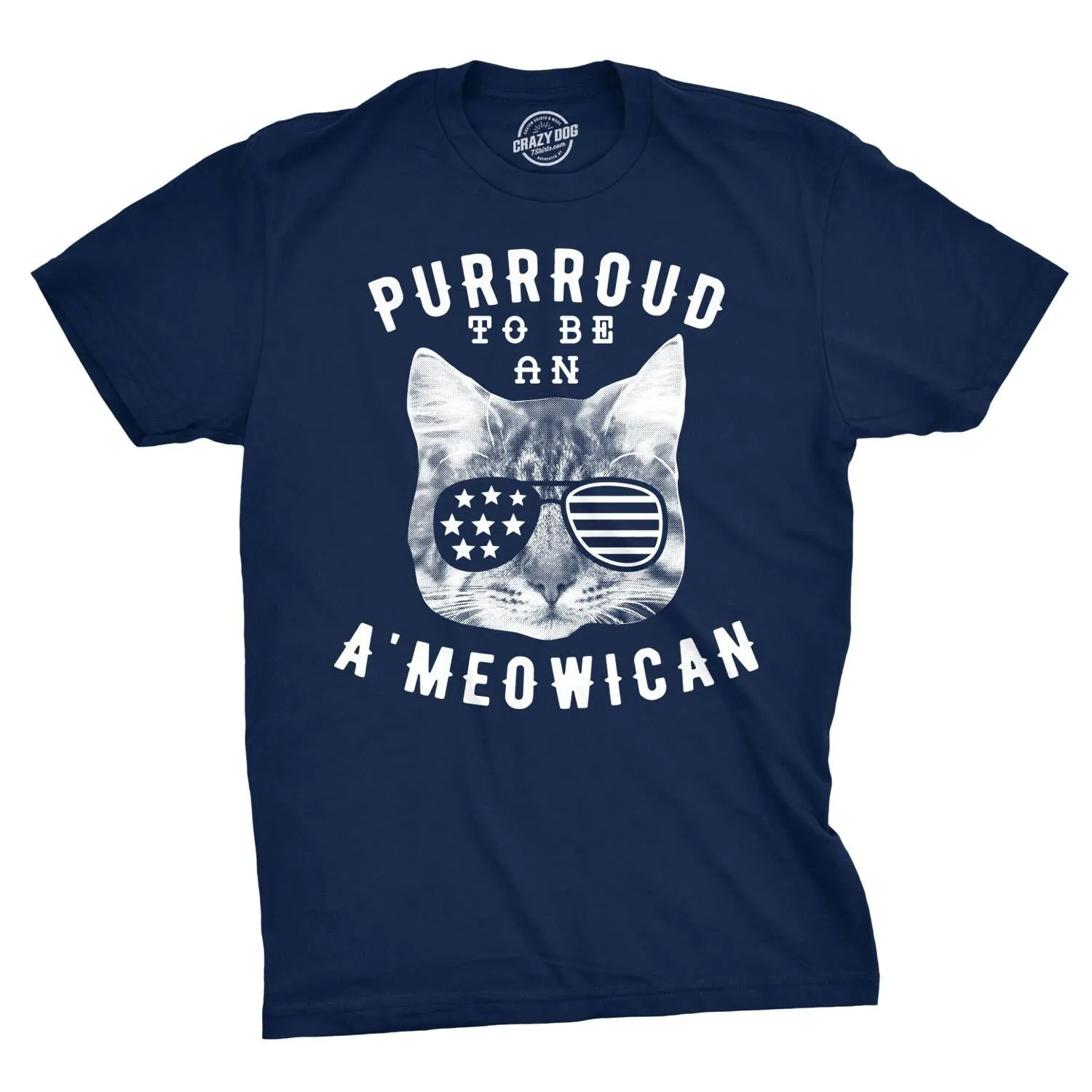 4Th July Cat T Shirt Purroud To Be Ameowican Independence Day Beer Patriotic Mens America Murica