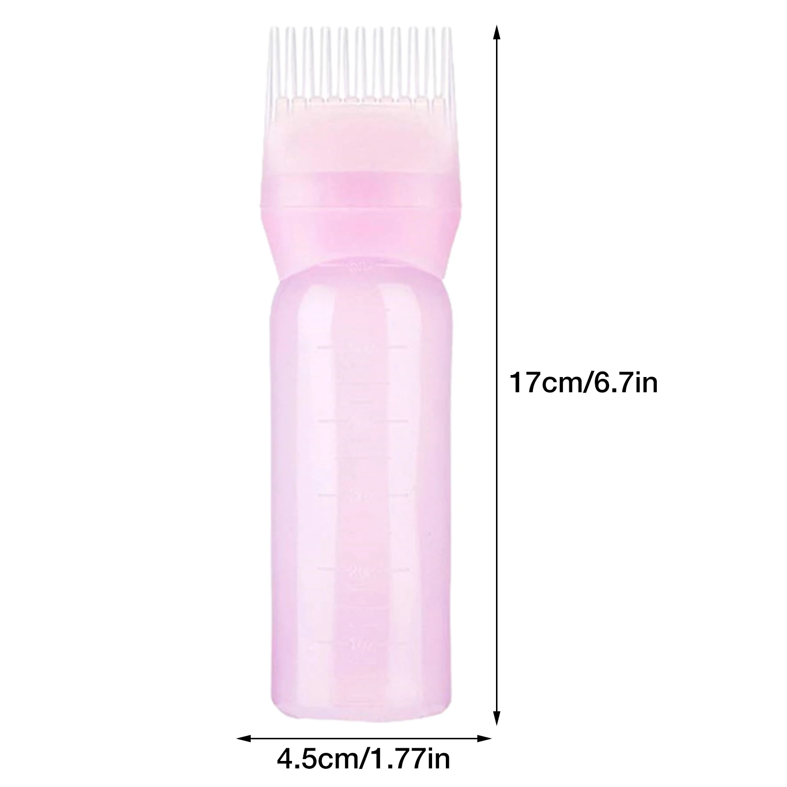 Haarfärbekamm-Flasche, Haarfärbekamm-Applikator, tragbare Haarfärbemittel-Farbkammflasche mit Skala für den Innenbereich, langes Haar – Detail 4