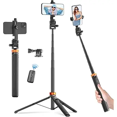 Mobile phone tripod expandable iPhone and selfie stick remote 360 upgrade mobile phone tripod video recording