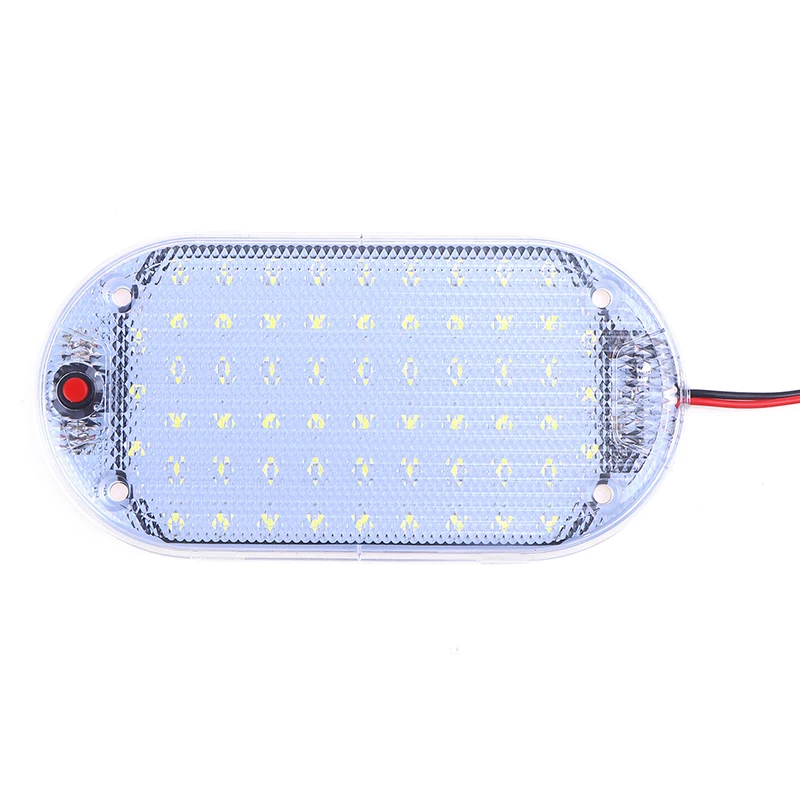 60led 12v-85v led carro veículo cúpula telhado lâmpada de leitura interior luzes do telhado carro empilhadeira alto brilho cabine luz tira