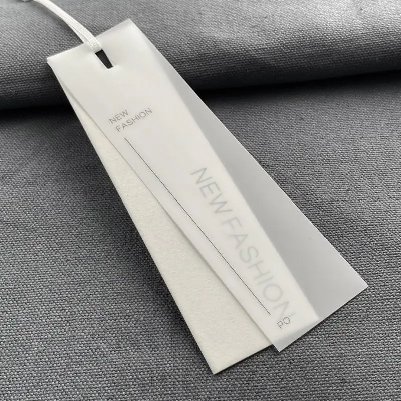 100 sets of universal stock semi transparent special paper high-end hanging clothes and women\'s clothing labels