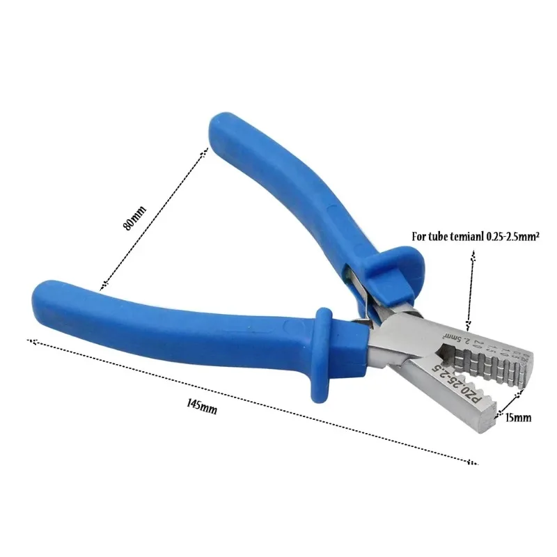 PZ 0.25-2.5 Germany Style Crimping Plier Crimping Tool for 0.25-2.5mm2 Cable End Sleeves