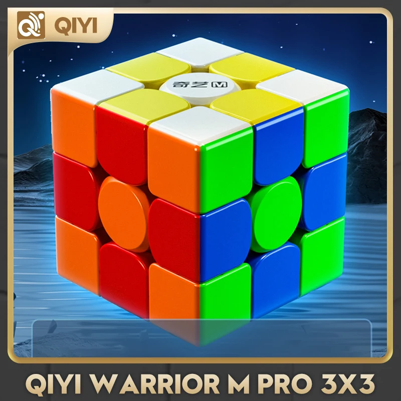 

[CubeFun]QiYi Warrior M Pro 3x3 Magic Cube Magnetic Stickerless Professional Speed Puzzle Children Gifts Toys Games