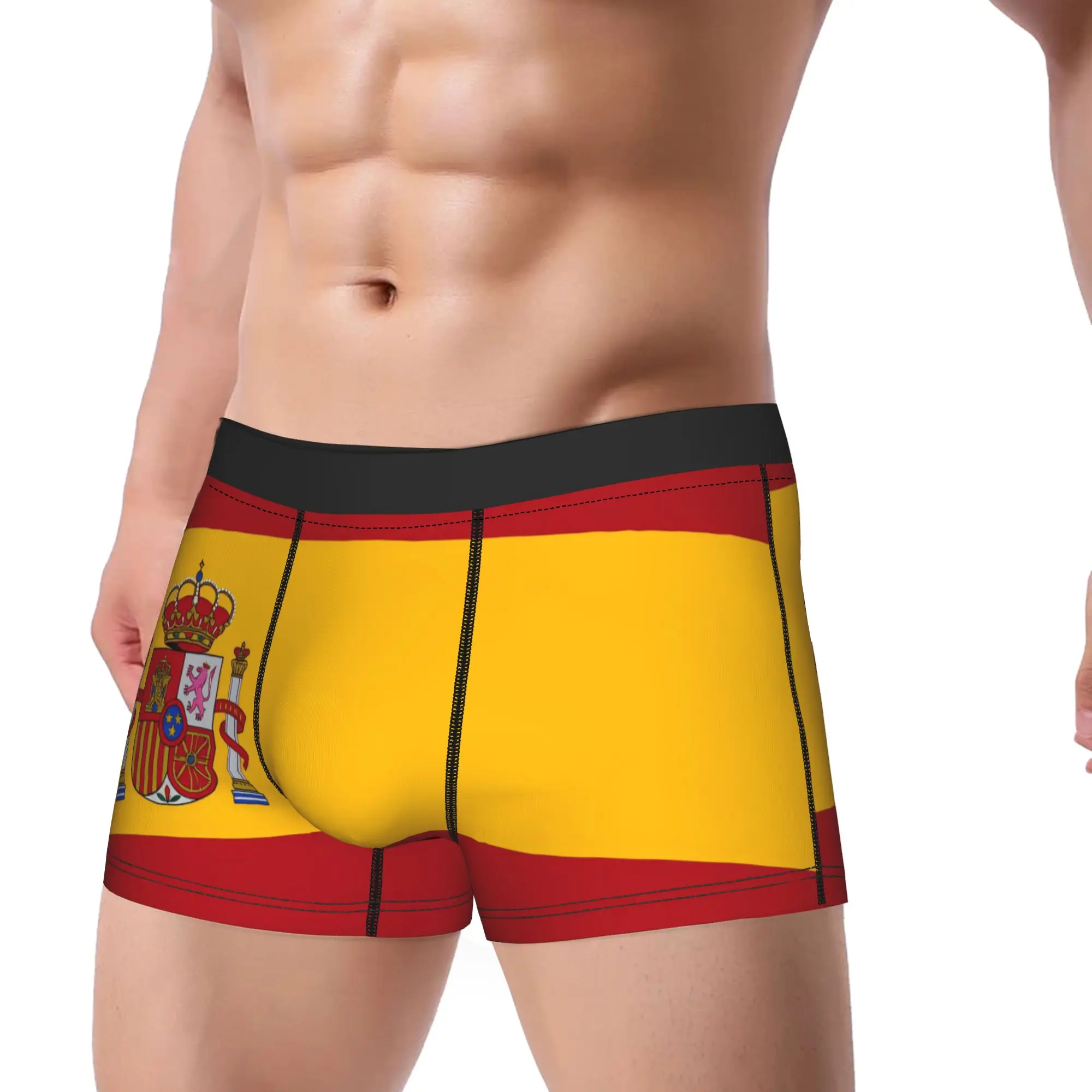 Spanish Flag Shorts Briefs  Underwear Quality Man Comfortable Boxer Shorts Customs Plus Size Panties