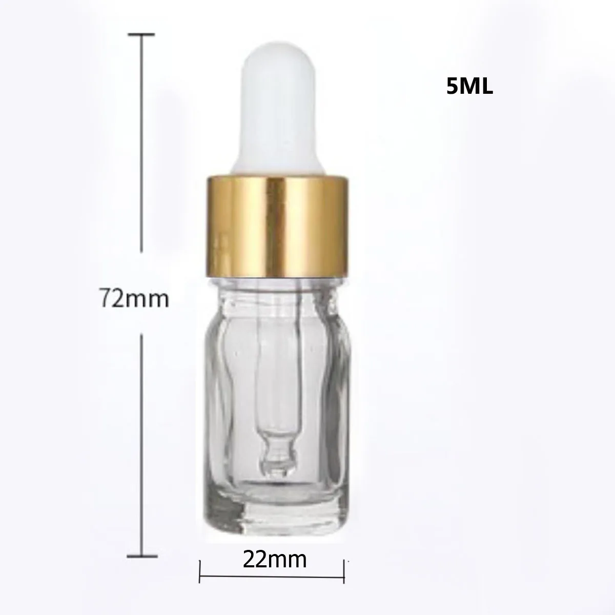 빈 투명 유리 스포이드 병, 세럼 에센셜 오일 향수 리필 가능 액체 용기, 아이 드롭, 5 ml, 10 ml, 15 ml, 20 ml, 30 ml, 50 ml, 100ml