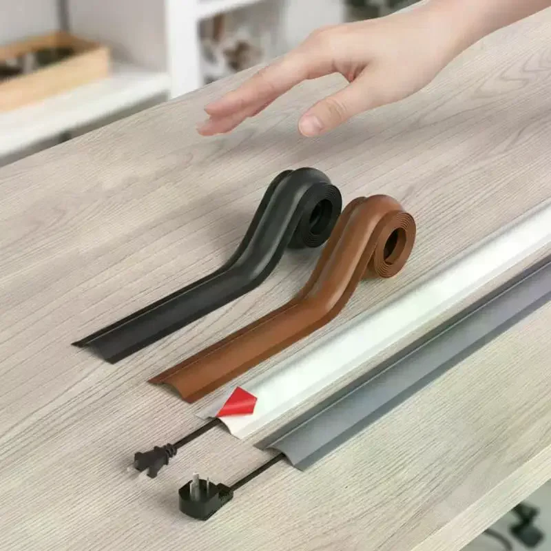 Soft PVC Self Adhesive Cable Concealer Flame Retardant For Home Office Floor Wall Cable Management