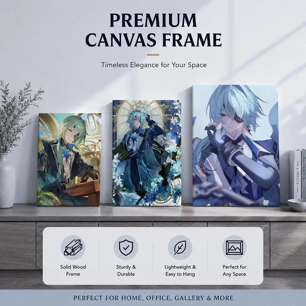 Popular Game H-HonkaiS Framed Wall Painting Framed Poster Wall Decor – Complements Any Wall Ambiance