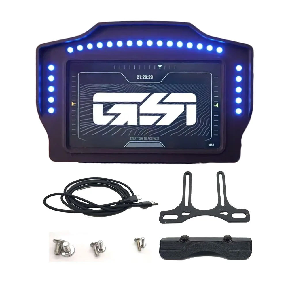7 Inch USB Sim Racing Dashboard Multi-Functional Speed Display for PC MOZA Simagic Fanatec