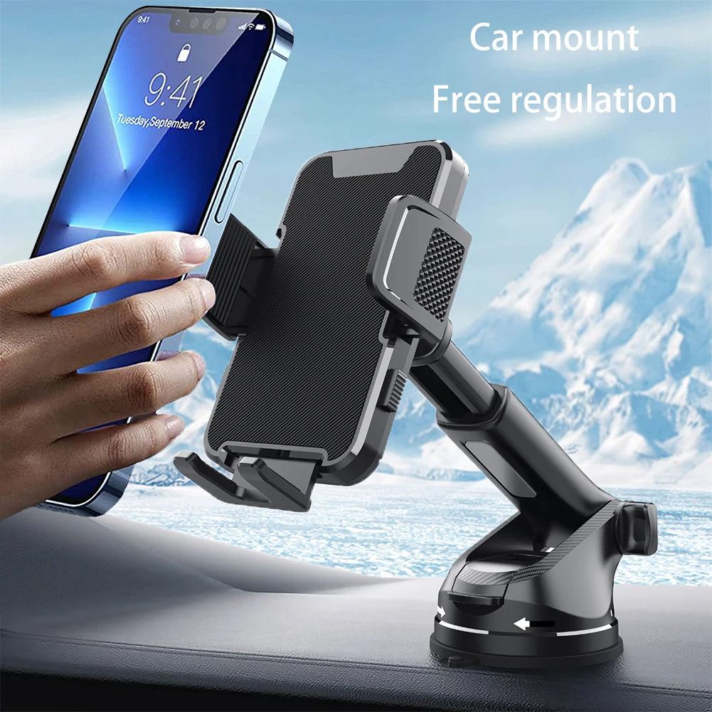 

Gravity Sucker Car Phone Holder Retractable Cell Phone Support 360° Rotation Auto Smartphone Stand for Cellphones 4.7-7.9Inch