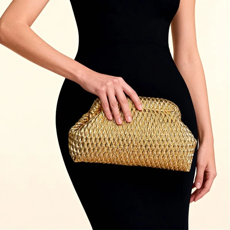 

Новые золотые сумки и клатчи 2026 года: роскошные дизайнерские сумки через плечо, женские вечерние клатчи для свадьбы и вечеринок