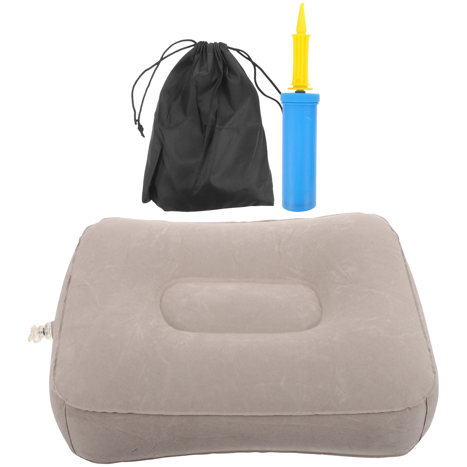 

1Set Inflatable Foot Rest Pillow PVC Comfortable Leg Support Footrest for Airplane Travel Office Home Car Train