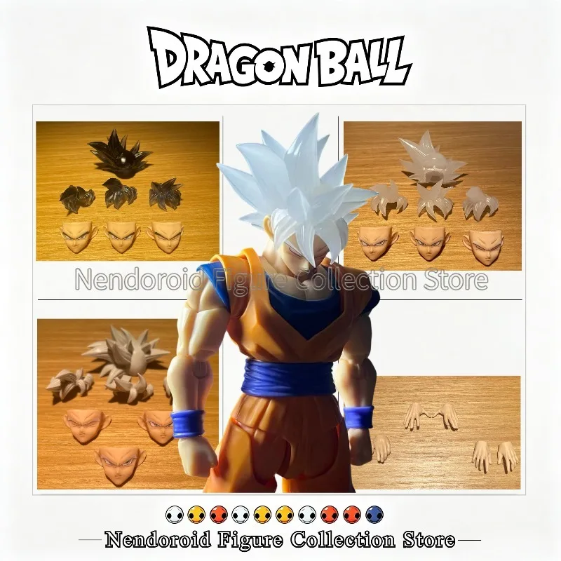 En stock: Kit de accesorios de repuesto para cabeza de Goku Ultra Instinto (Sign/Omen) de Dragon Ball Z y Dragon Ball Super, figura de acción de anime SHF