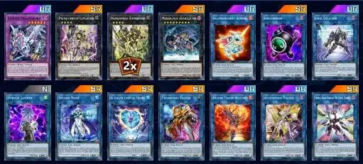 55PCS Mathmech & Cyberse Yugioh Card Game Deck Easy Play Not Original Master Duel Circular Firewall Dragon DIY Deck MD