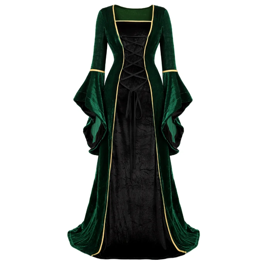 Europäische mittelalter liche Königin Prinzessin Hochzeits feier formelles Kleid Halloween Frauen Karneval Hof edlen Palast Cosplay Kostüm – Detail 4