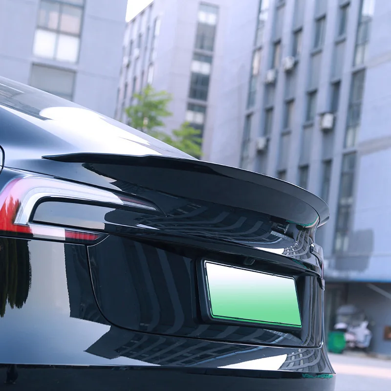 For Tesla Model 3 2024-2026 Highland Performance Spoiler ABS Matte Carbon Rear Trunk Tail Wing Original 2024 Car Exterior Accessories view 3