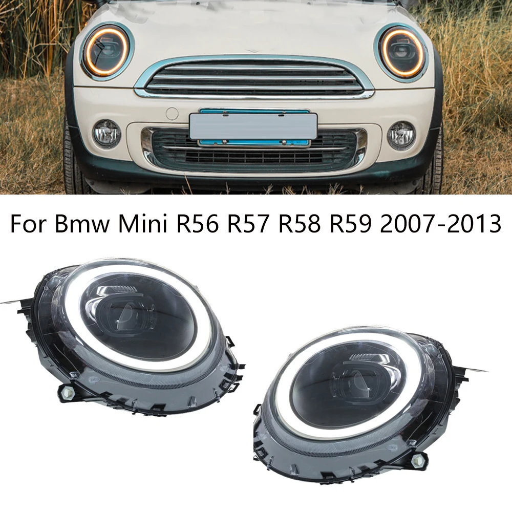 2pc Car LED Headlights For BMW Mini Cooper R56 R57 R58 R59 2007-2013 Accessories Modified Front DRL Lights