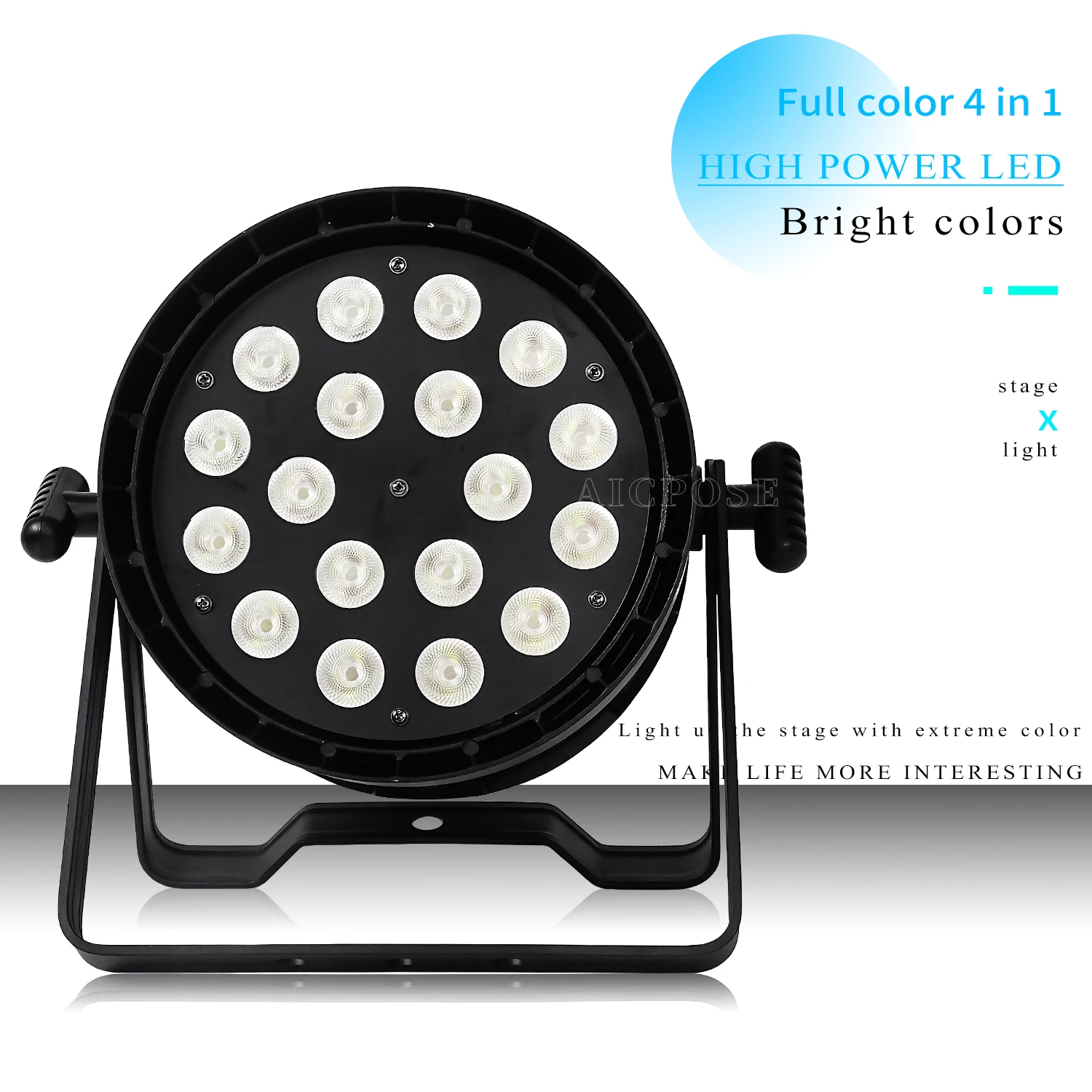 

18x20W Full Color RGBW 4 in 1 LED Par Light Single 20W High Power Lamp Bead Stage Dyeing Light for DJ Party Christmas Spotlight