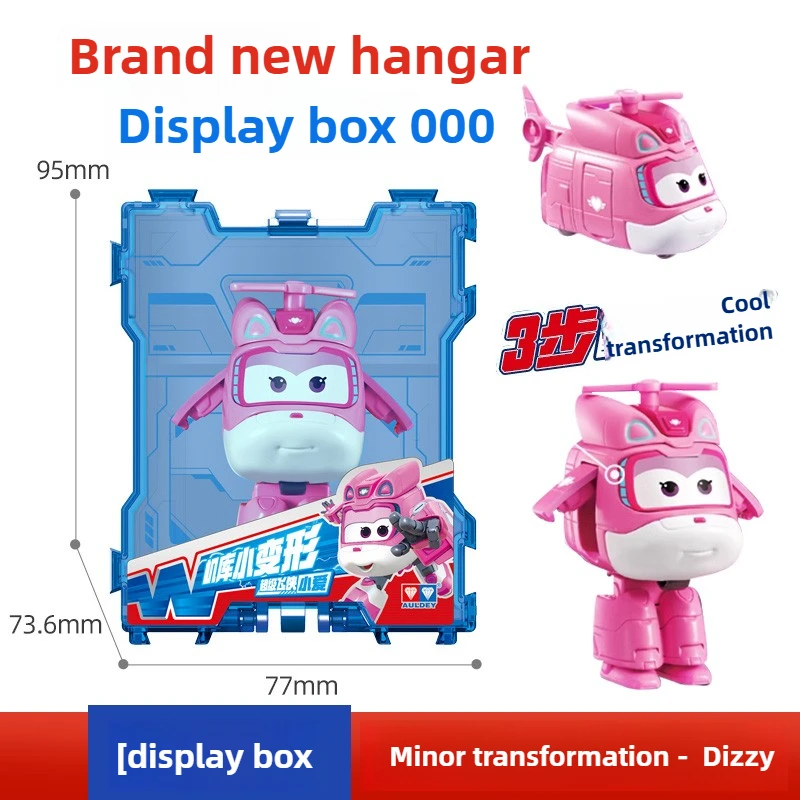 En stock AULDEY Auténtico juego de juguetes transformadores de tamaño pequeño Super Wings - Jett & Dizzy |   Mini Robots |   Regalo de vacaciones ideal para niños