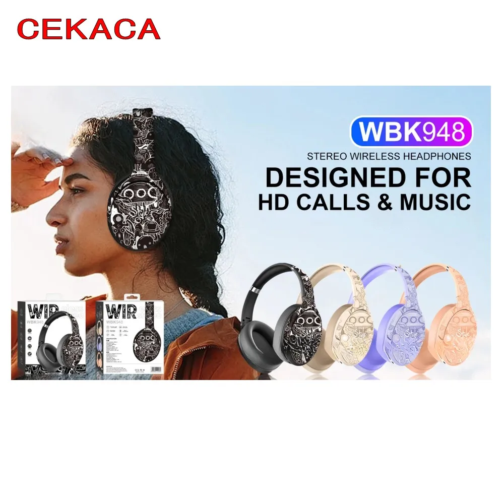 CEKACA Private Model Running Volume New-Mounted Card Folding Stereo Ear Wireless Sports Mobile Phone Music