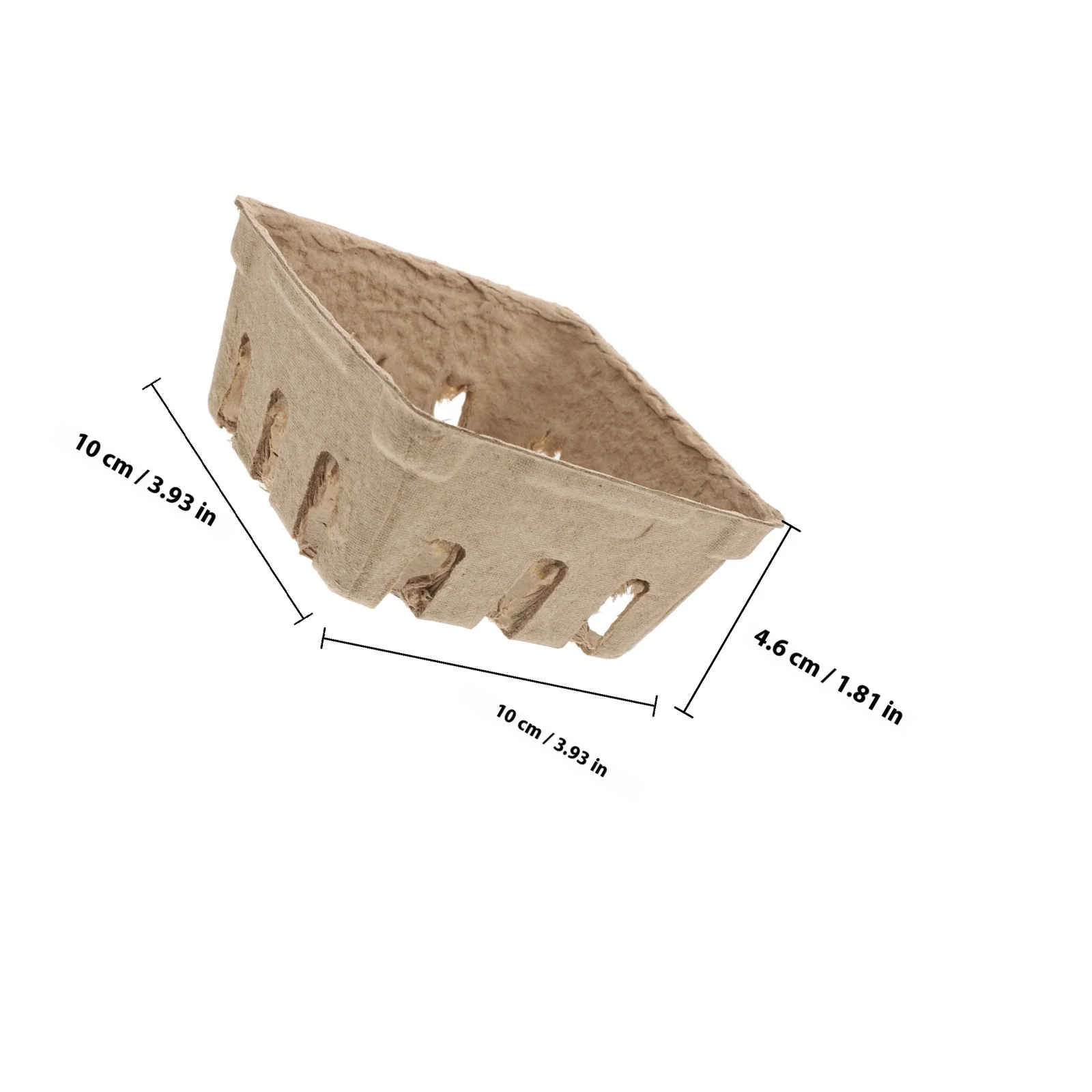 24pcs Fruit Packaging Box Pulp Fiber Small Produce Basket Vented For Freshness Kitchen Storage Farm Market Berry Container