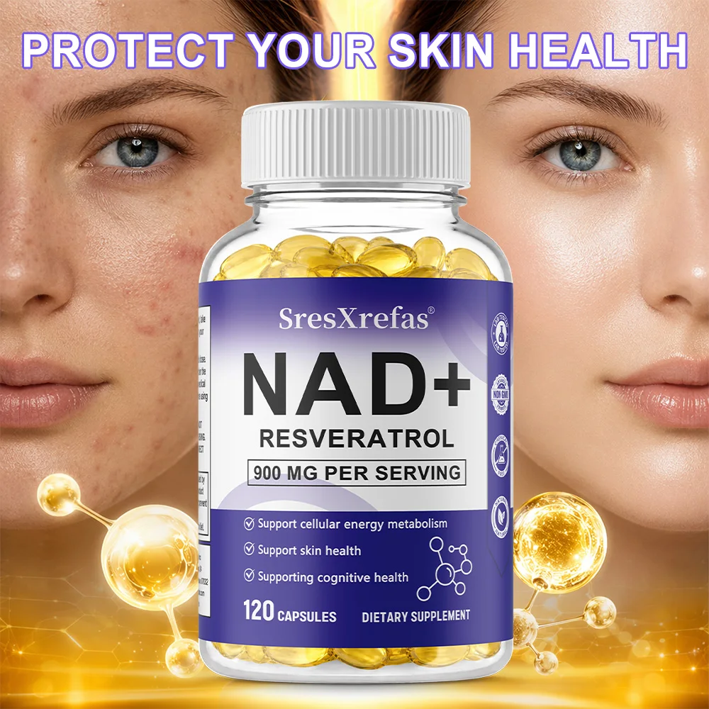Nicotinamide Riboside Capsules with Trans-Resveratrol & Quercetin, Support Cellular Energy, Anti-Aging Improve Sleep & Immunity