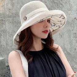 Women's Sunshade Hat Portable Folding Wide-brimmed Hat For Travel Camping Fishing Spring Summer UV Resistant Large Eave Hat