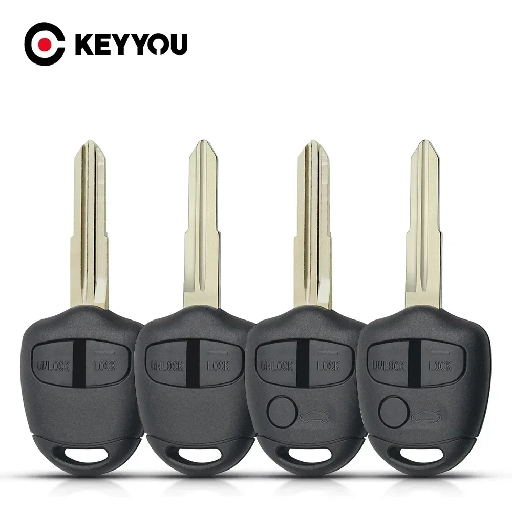 

KEYYOU 3PCS 2/3 Buttons Car Remote Key Shell Case For Mitsubishi Outlander Grandis Pajero Lancer MIT11/ MIT11R Blade fob Housing