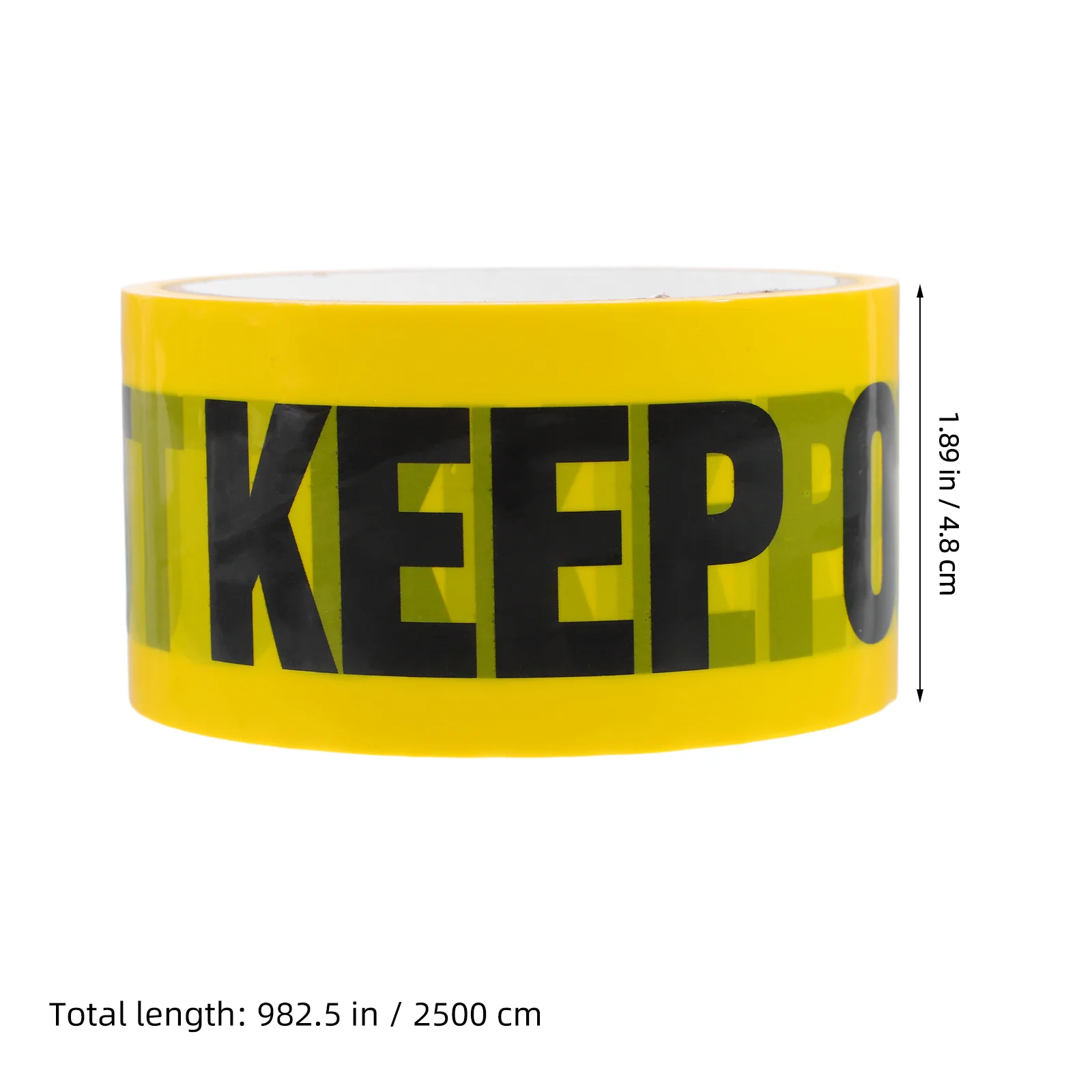 1 لفة شريط تحذيري أصفر خطوط أمان شديدة التحمل لحواجز العمل على الطرق حاجز لاصق مقاوم للانزلاق