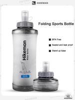 HIKEMAN Soft Sports Bottles Folding Ultralight Drinking Bottle for Outdoor Running Cycling Hydration Water Bag BPA Free Kettle